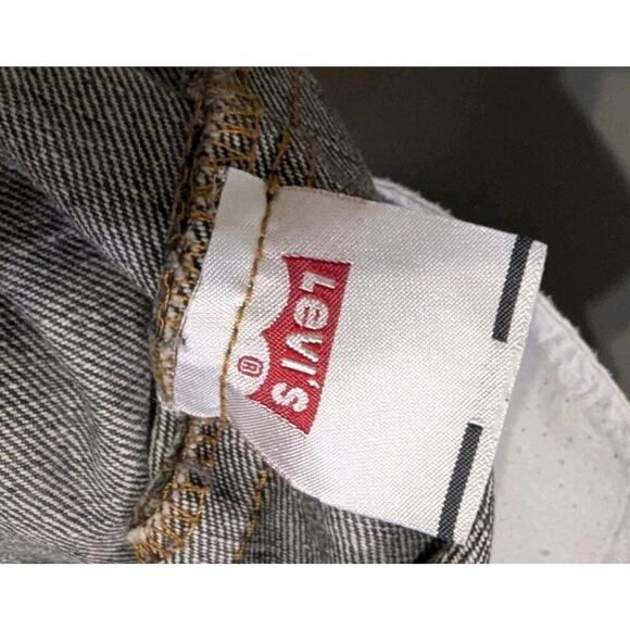 Levis 501 Jeans Mens 36x30 Pants Black Wash Workwear Faded Button Fly #499 - Picture 8 of 14